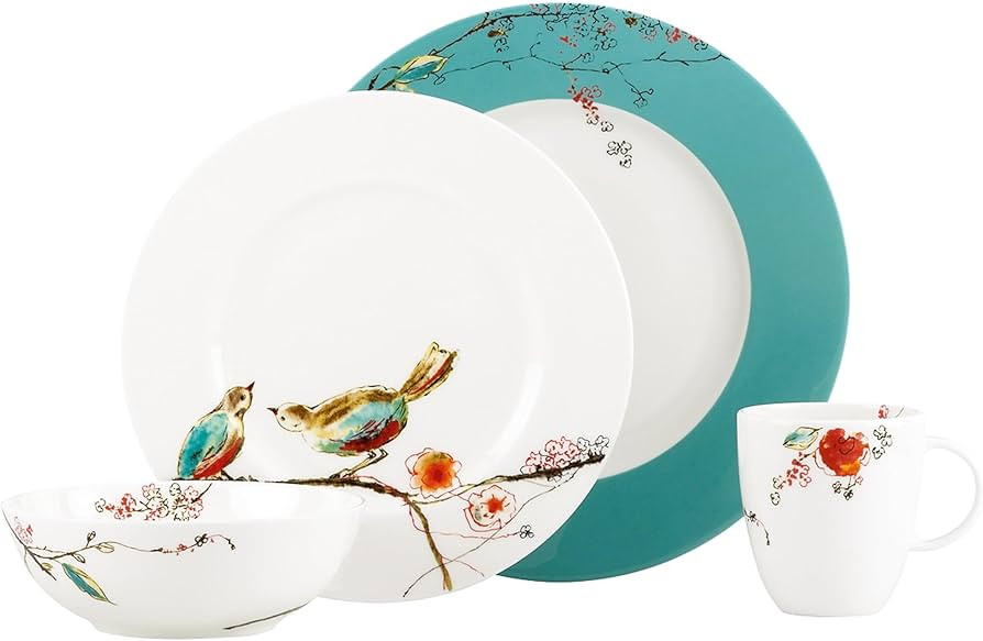 Lenox Chirp 4-Piece Place Setting, 5.1 LB, Multi | Amazon (US)
