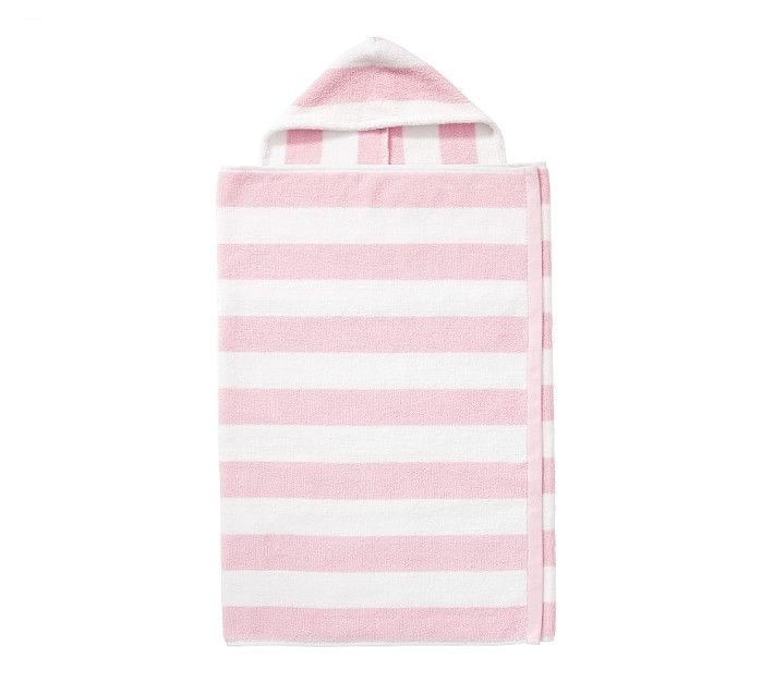 Rugby Stripe Kid Hooded Towels | Pottery Barn Kids