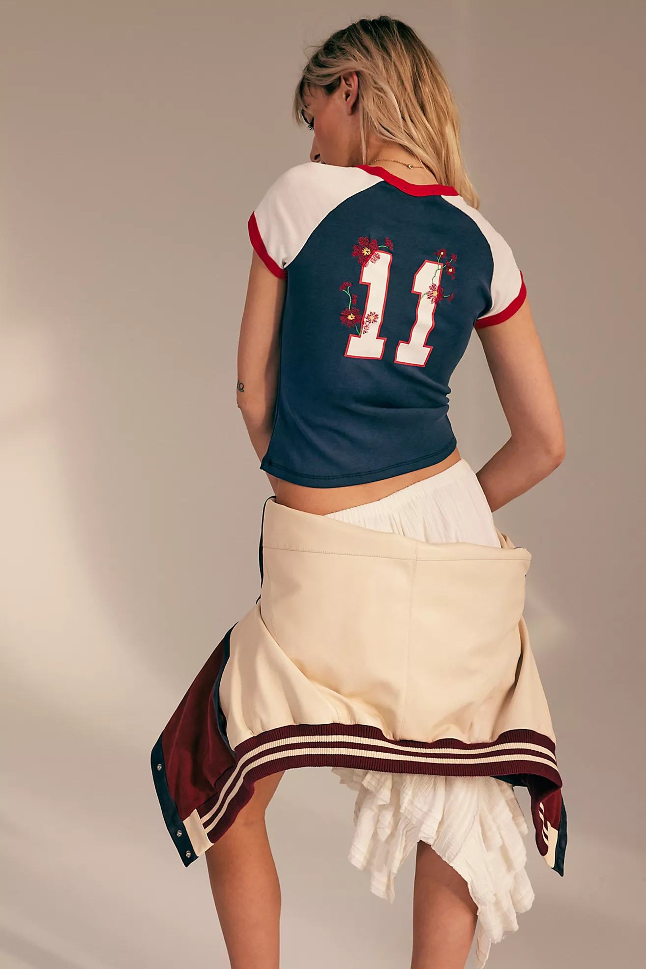 Embroidered National Sport Tee | Free People (Global - UK&FR Excluded)