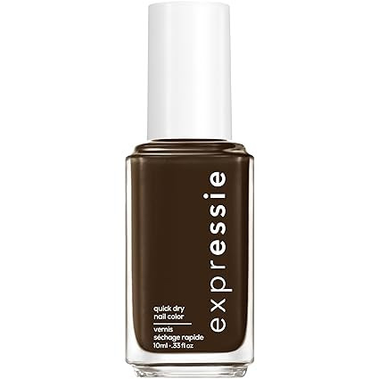 Essie expressie, Quick-Dry Nail Polish, 8-Free Vegan, Dark Brown, Take The Espresso, 0.33 fl oz | Amazon (US)