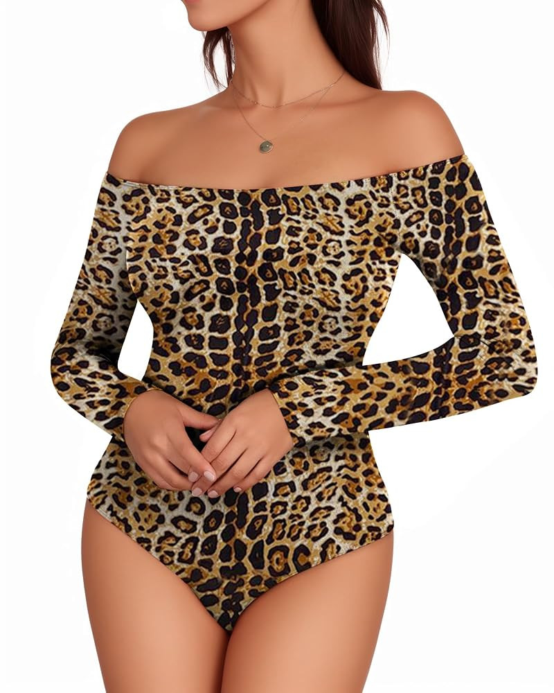 MANGOPOP Women's Off The Shoulder Long Sleeve Short Sleeve Bodysuit Sexy Backless Body Suit Tops | Amazon (US)