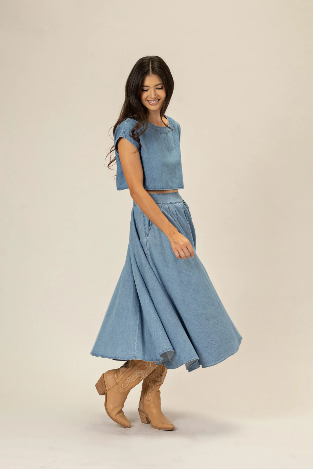 Noemi Two Piece Skirt Set | Morning Lavender