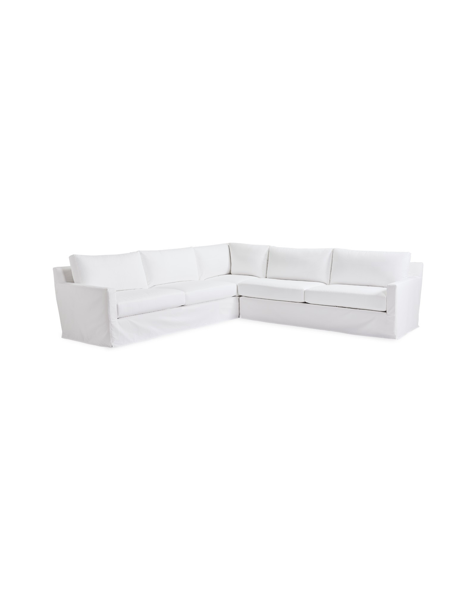 Summit Slipcovered L-Sectional - Right-Facing | Serena and Lily