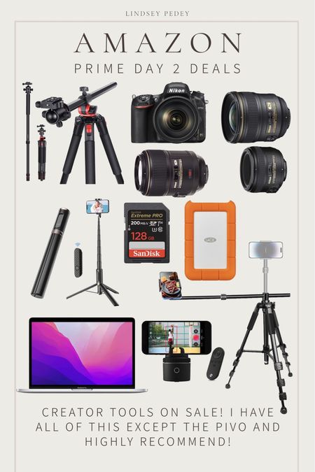Creator tools I have and use daily on sale for Amazon prime days!

Nikon, MacBook Pro, iPhone tripod, DSLR tripod DSLR lenses, tech deals, external hard drive, SD card, Pivo 

#LTKsalealert #LTKFind #LTKxPrimeDay