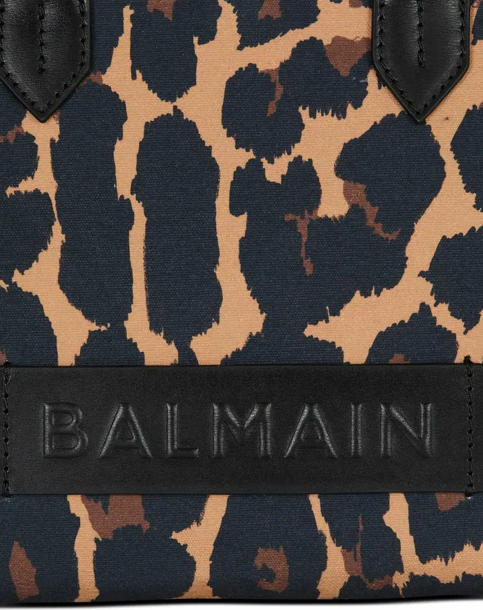 B-Army Small Leopard Print Canvas Tote Bag | Nordstrom