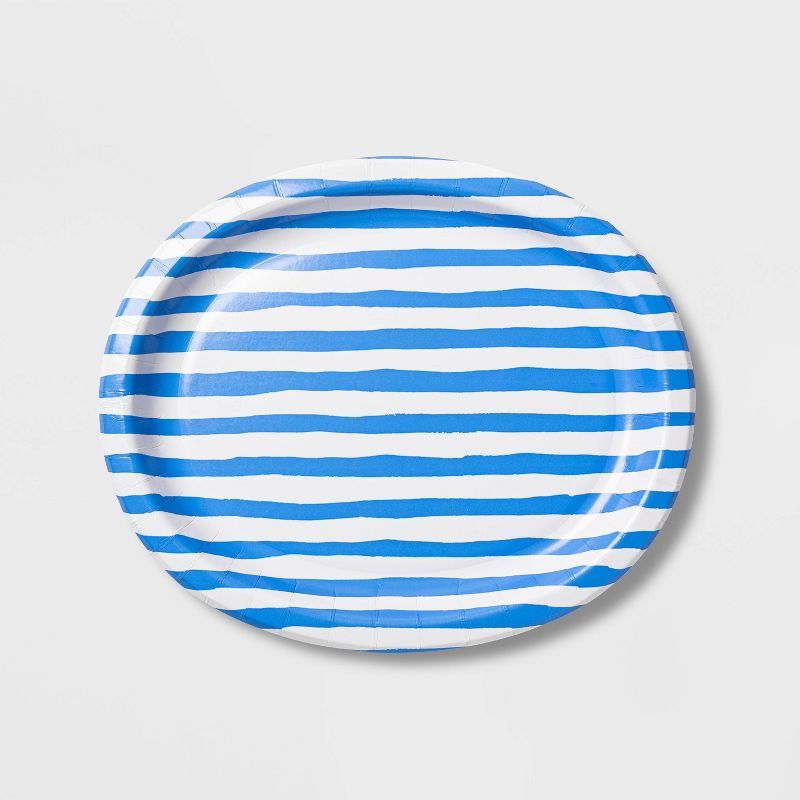Stripe Oval Platter Blue/White - Sun Squad™ | Target
