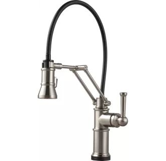 Brizo Artesso Pull-Down Kitchen Faucet with Dual Jointed Articulating Arm, Magnetic Docking Spray... | Build.com, Inc.