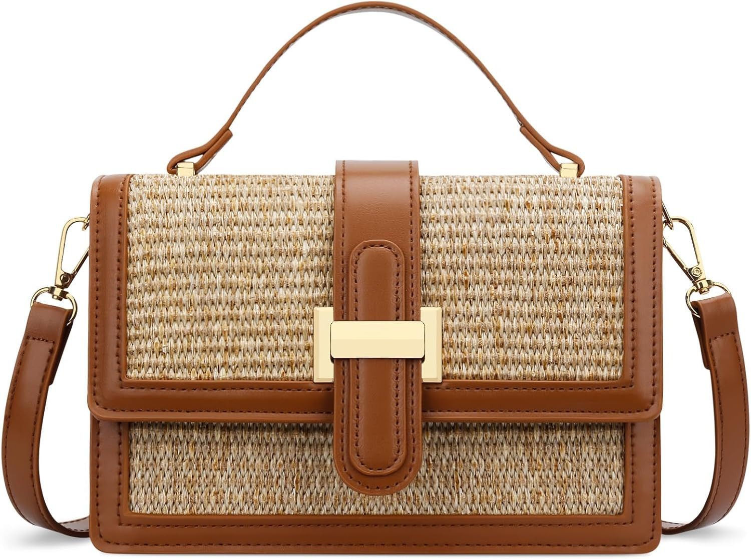KKXIU Crossbody Bag for Women, Top Handle Purse Small Designer Handbag | Amazon (US)