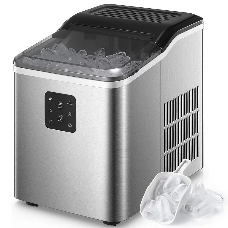 Dual-Size Ice Maker Countertop, 9 Bullet Ice in 6M, 28lbs in 24h, Selfclean, Stainless Steel, AIC... | Walmart (US)