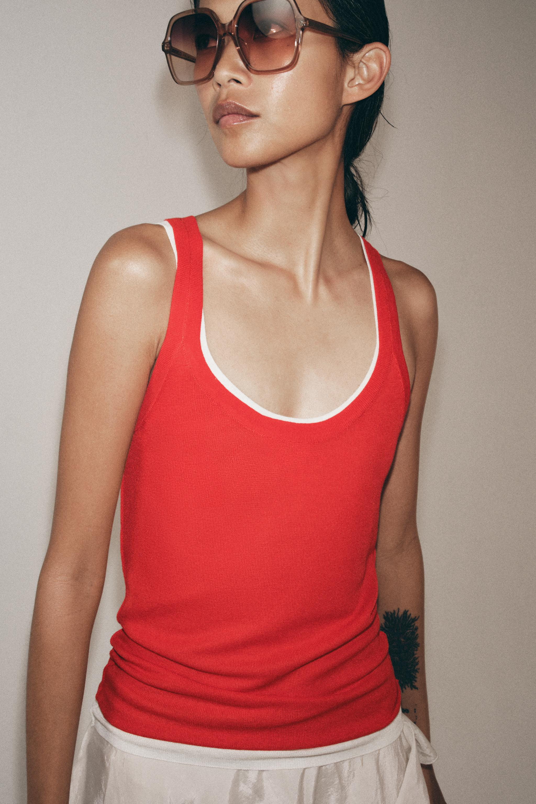 FINE KNIT SLEEVELESS TOP | Zara Canada