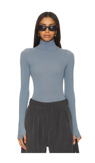 Ballet Turtleneck Bodysuit in Bluestone | Revolve Clothing (Global)