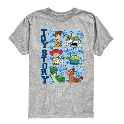 Boys' Toy Story Yearbook Short Sleeve Graphic T-Shirt - Athletic Heather - Large | Target