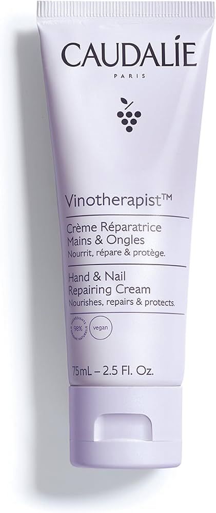 Caudalie Vinotherapist Hand and Nail Cream with Shea Butter and Grape-seed Oil, Vegan and Dermato... | Amazon (US)