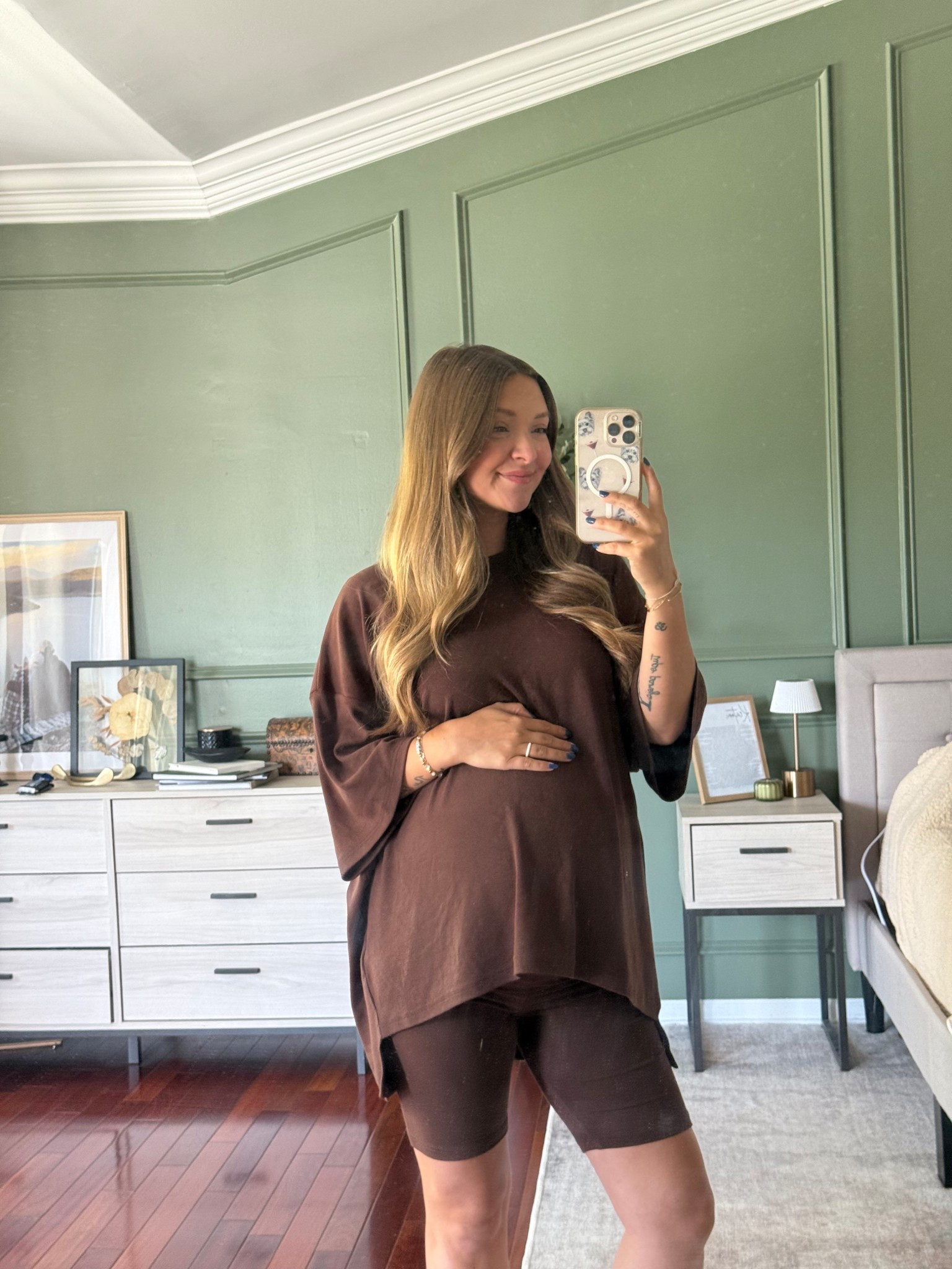 I genuinely swear by these sets more than anything! Be ready for restock and snag them ASAP!! I’m wearing my true size small and they fit me throughout my entire pregnancy with all the stretch so comfortable! 

#LTKBump #LTKBaby #LTKStyleTip