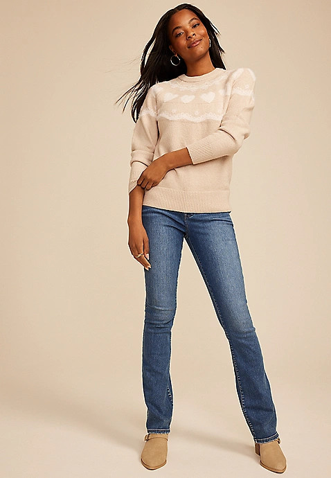 Heart Fair Isle Sweater | Maurices