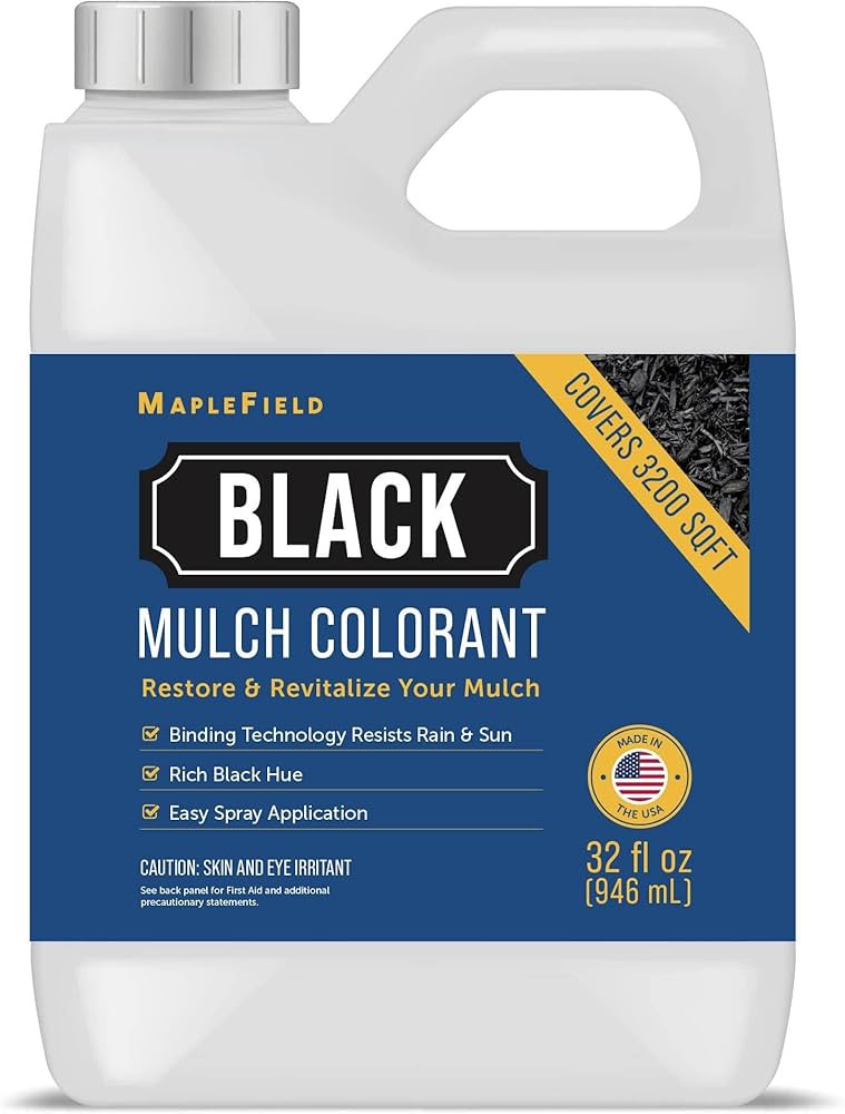 32oz Black Mulch Dye to Revive Your Landscape - Ultra Concentrated Mulch Dye Black Colorant Lasts... | Amazon (US)