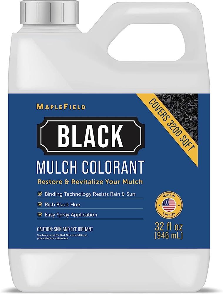 32oz Black Mulch Dye to Revive Your Landscape - Ultra Concentrated Mulch Dye Black Colorant Lasts... | Amazon (US)