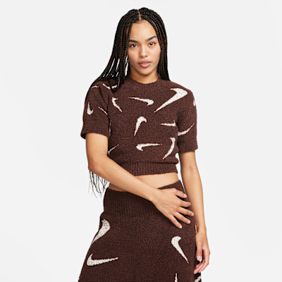 Nike Sportswear Phoenix Cozy Bouclé Women's Slim Cropped Knit Short-Sleeve Top. Nike.com | Nike (US)