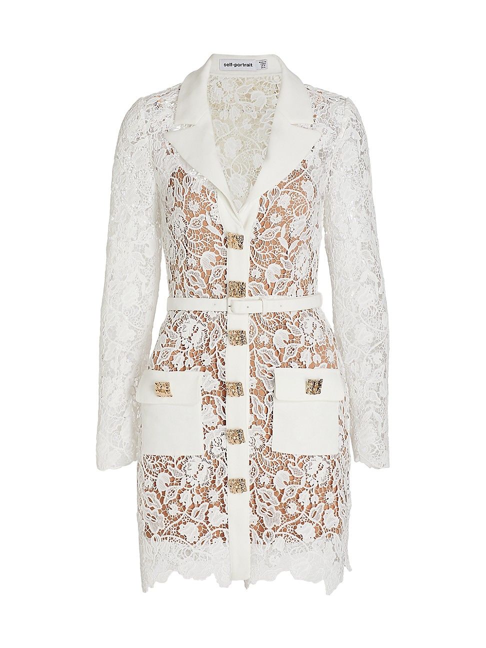 Magnolia Lace Button-Front Minidress | Saks Fifth Avenue