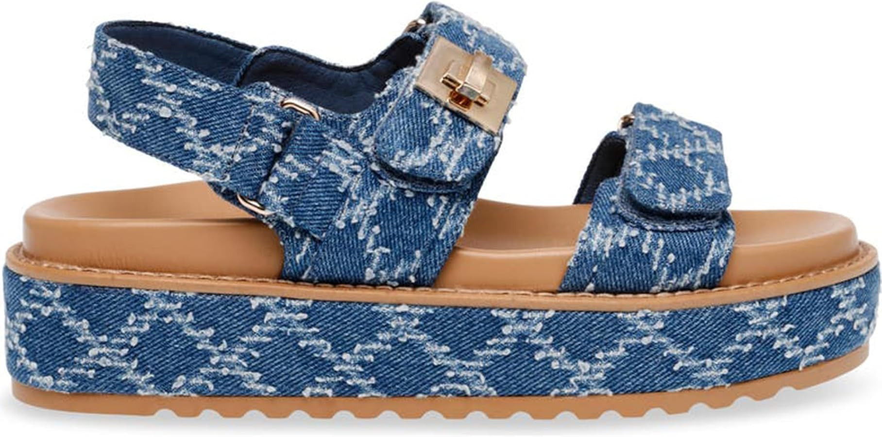 Raffia Woven Slingback Platform Sandal,Comfortable Slide Sandals for Women with Double Adjustable... | Amazon (US)