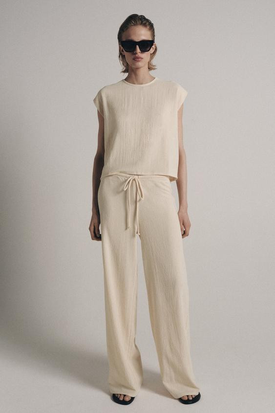 RUSTIC STRAIGHT LEG PANTS | Zara US