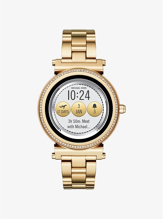 Sofie Pavé Gold-Tone Smartwatch | Michael Kors US