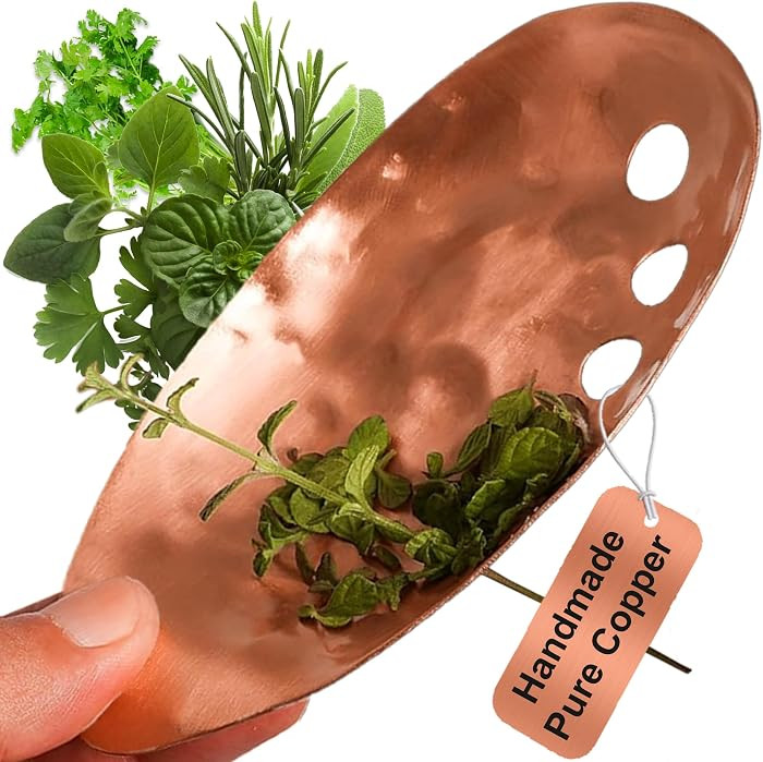 Handmade Copper Herb Stem Stripper Bowl \u2013 Herb Stripper Tool with 7 Hole Sizes \u2013 Shred ... | Amazon (US)
