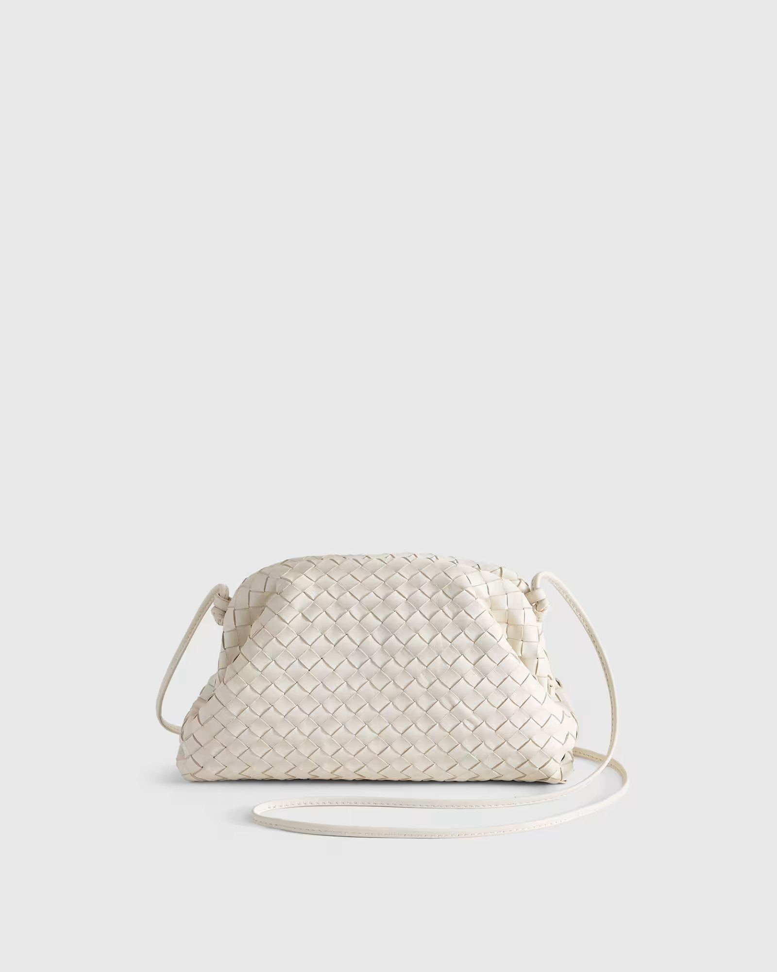 Italian Leather Handwoven Pouch Crossbody Clutch | Quince