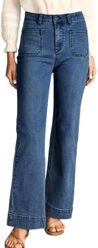 Astylish Women's Wide Leg Jeans High Waisted Stretchy Straight Leg Jeans Loose Trendy Denim Pants... | Amazon (US)