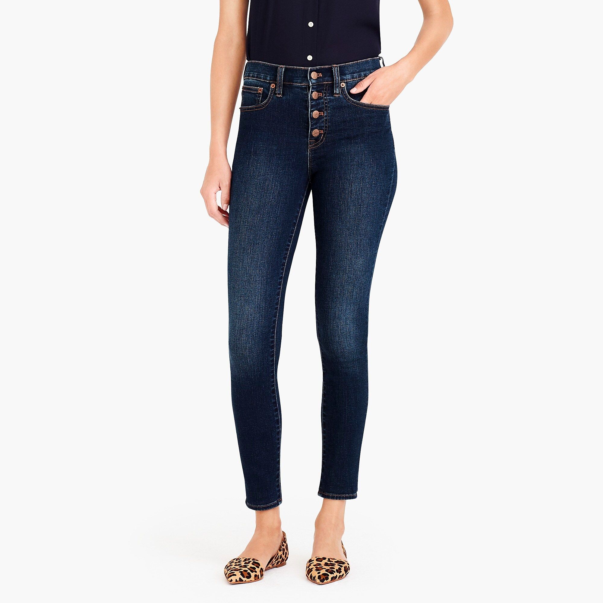 9" high-rise skinny jean with button fly | J.Crew Factory