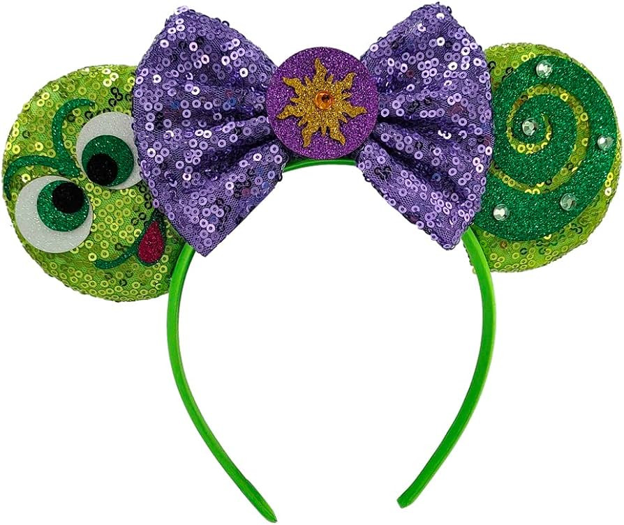 WW-WONDERFULWORLD Mouse Ears Headbands With Shiny Purple Bows & Diamond, for Girls Costume Cospla... | Amazon (US)
