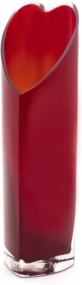 Royal Imports Red Heart Glass Flower Vase Decorative Centerpiece for Home or Wedding - 12" Tall, ... | Amazon (US)