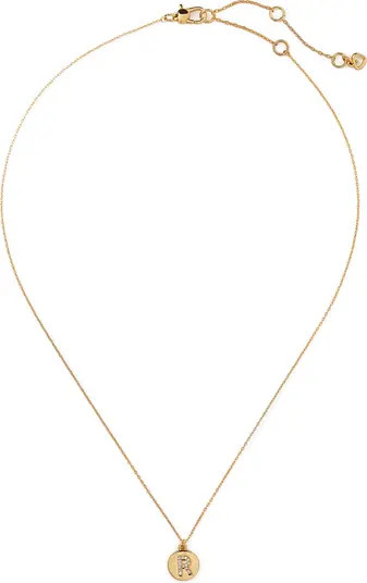 pavé mini initial pendant necklace | Nordstrom