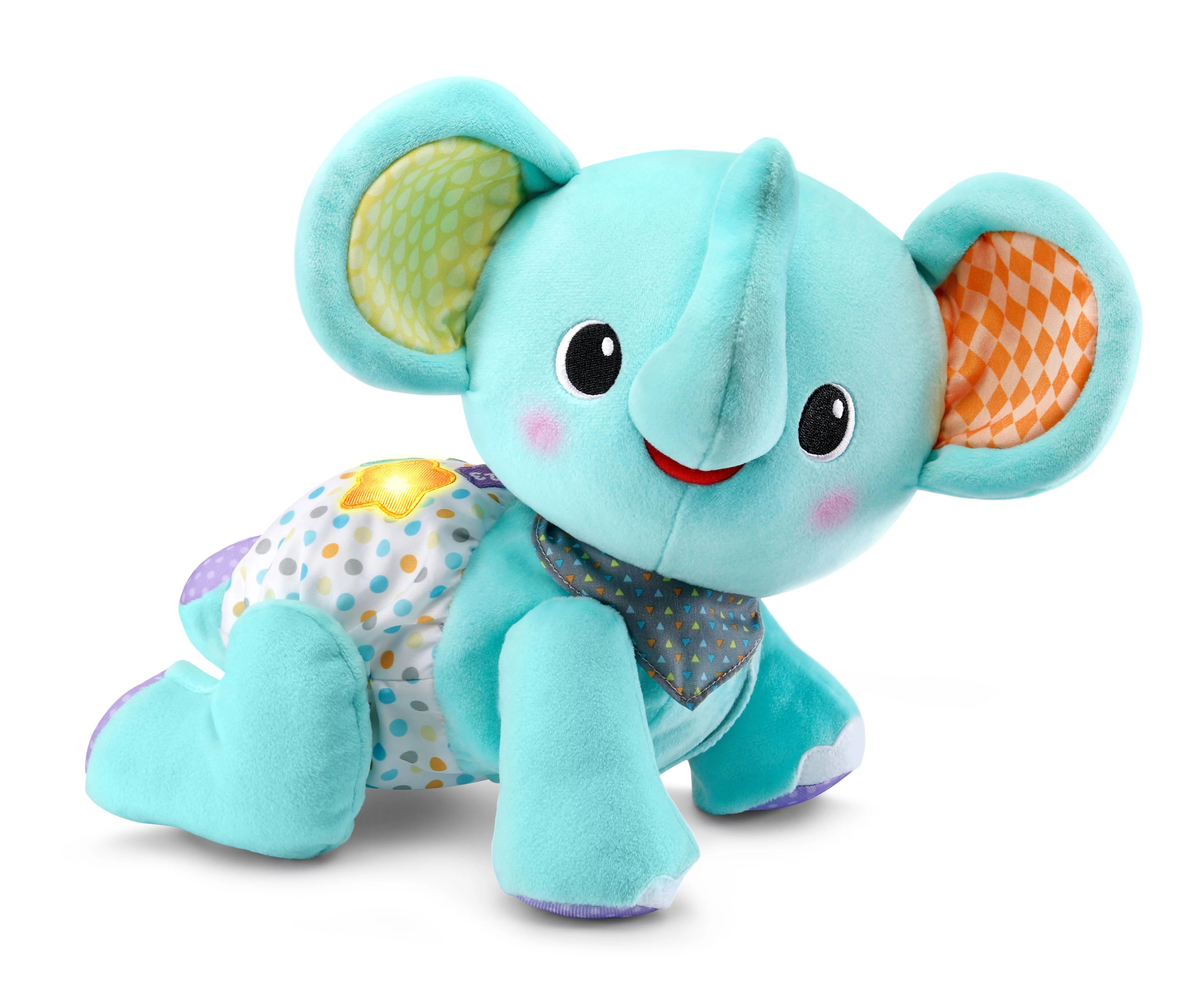 VTech Explore & Crawl Elephant Plush Baby and Toddler Toy, Teal | Walmart (US)