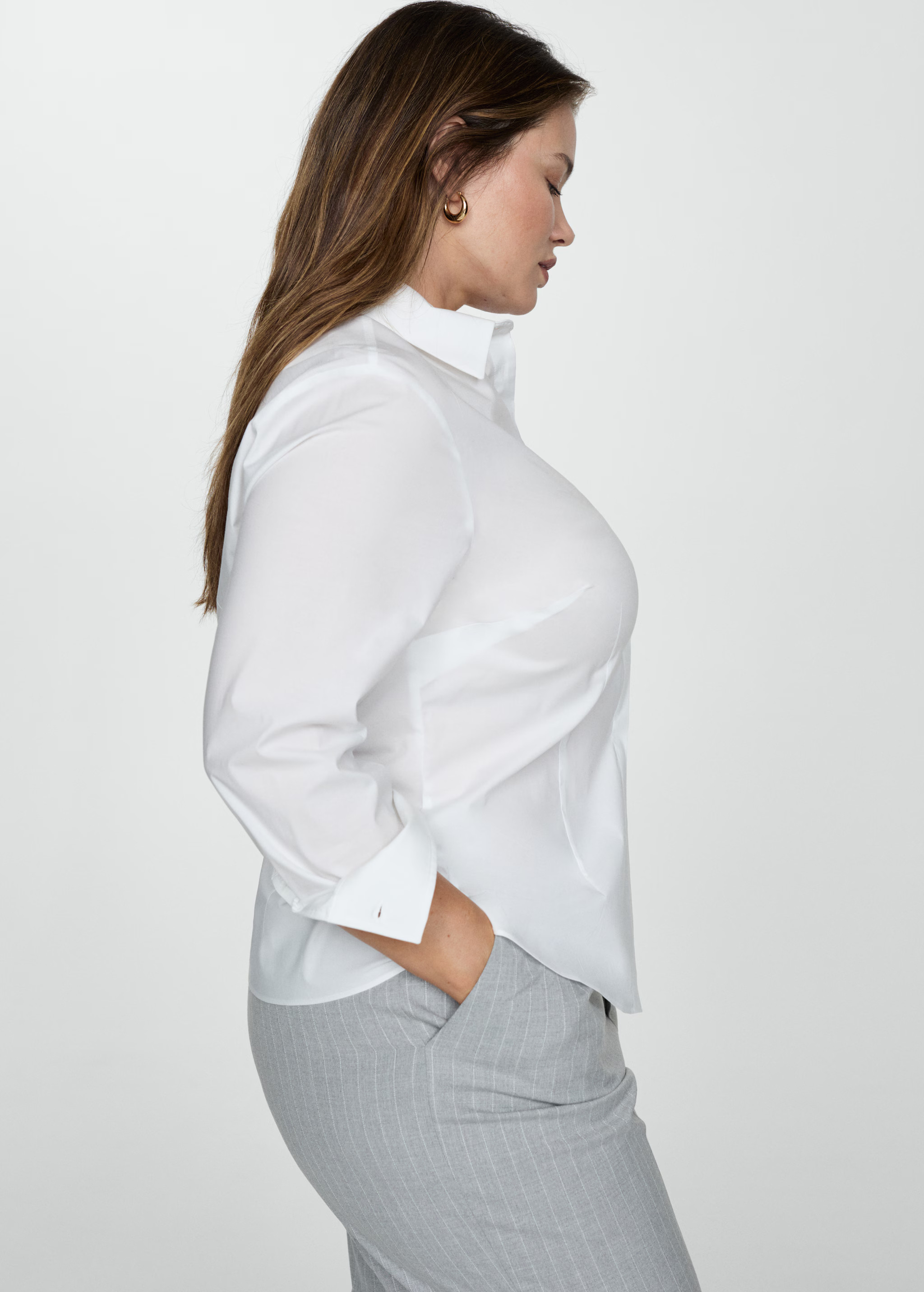 Fitted cotton shirt | Mango (US/MX/AU)