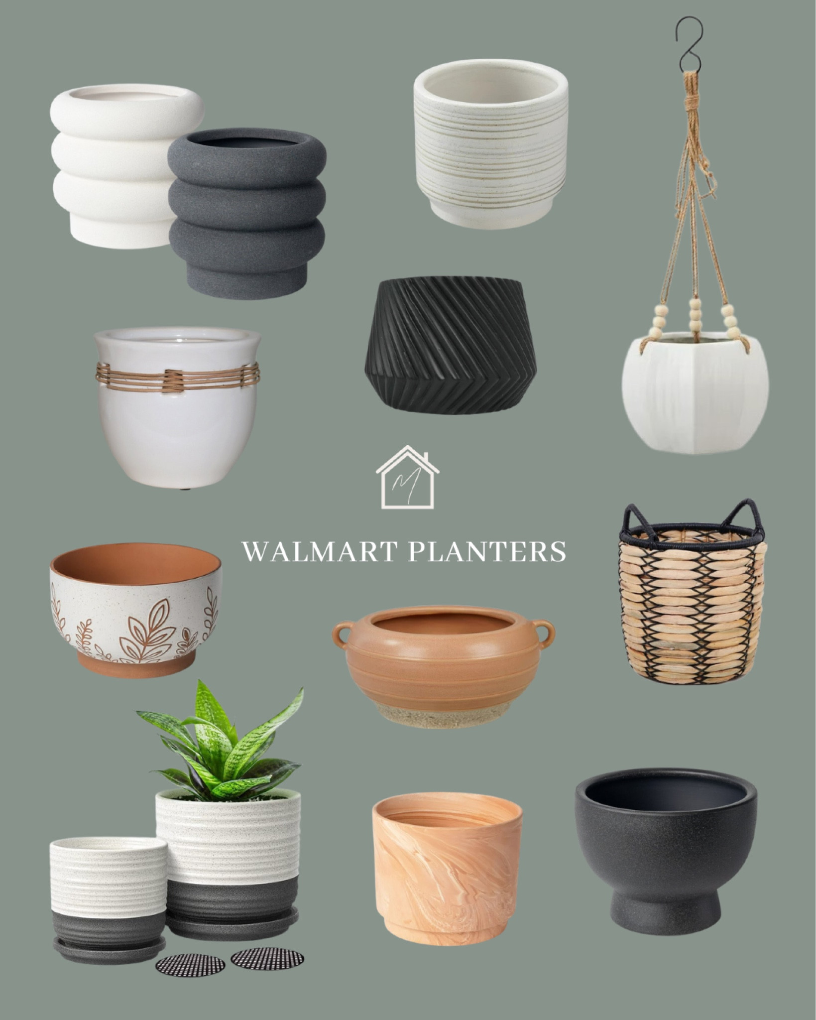 Beautiful, affordable planters from Walmart! Planters, gardening, houseplants 🪴 

#LTKFind #LTKSeasonal #LTKhome