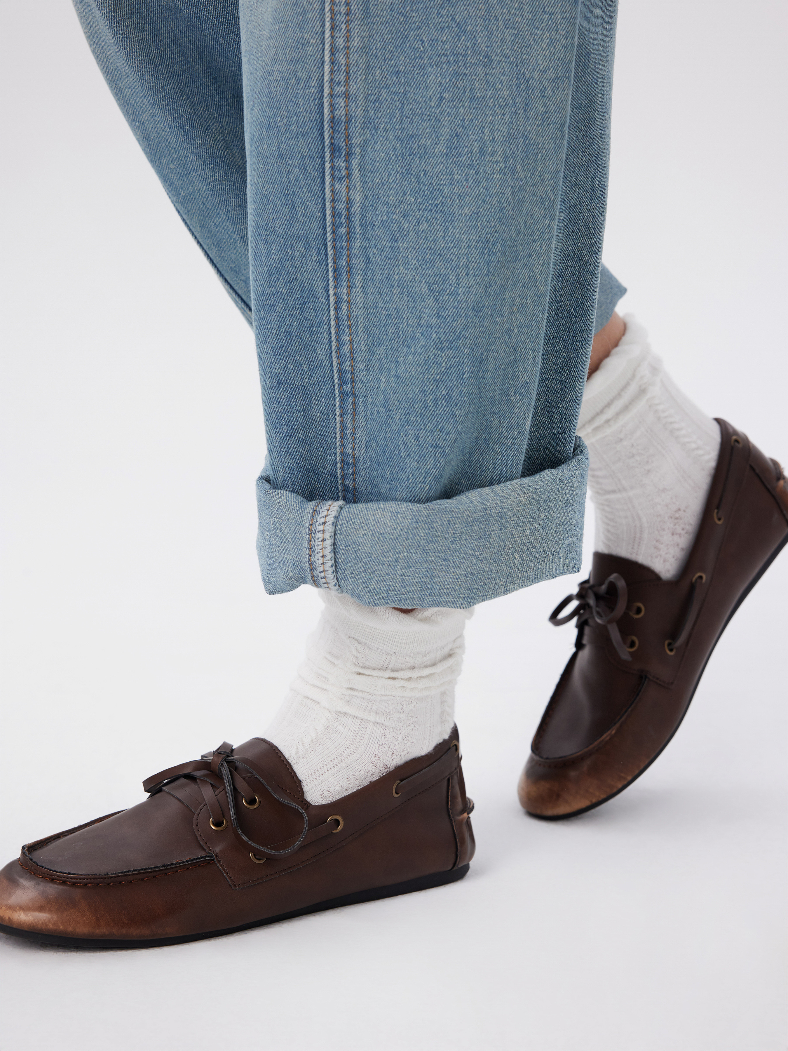 DISTRESSED FAUX LEATHER LOAFERS For Coffee Shop Work | Cider