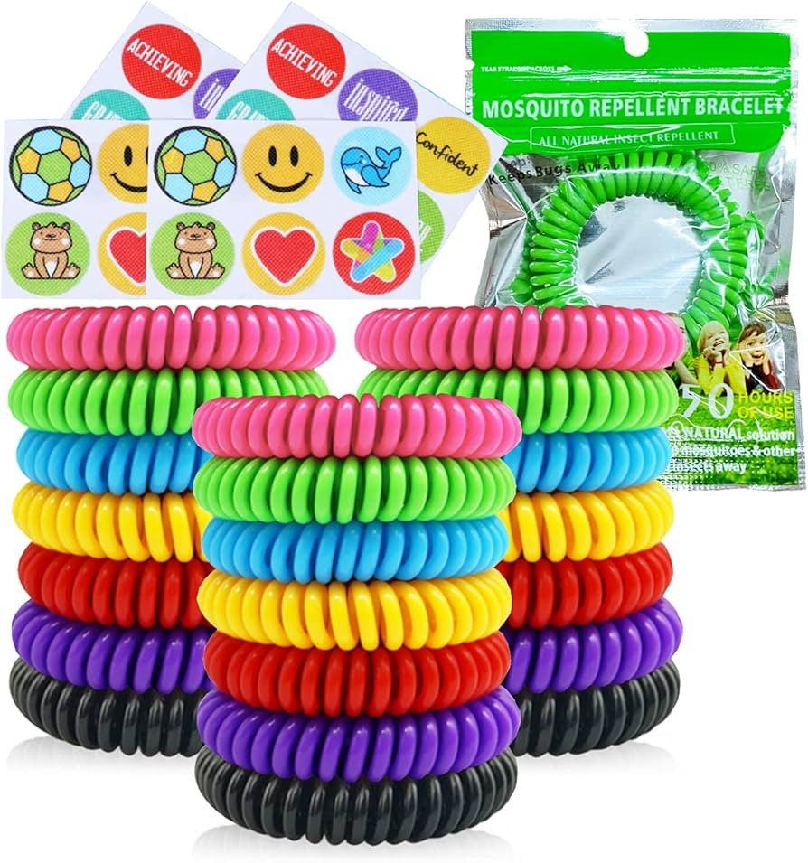 Mosquito Repellent Bracelets, 21 Pack Individually Wrapped Waterproof Insect Bug Repellent Wristb... | Amazon (US)