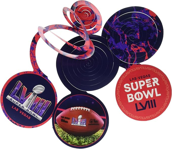 Super Bowl LVIII Paper Spiral Party Decorations Pack - 12 pieces with 5" Cutouts for Ultimate Foo... | Amazon (US)