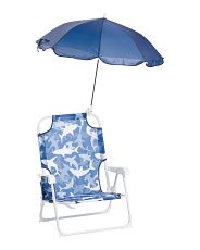 Camo Shark Umbrella Beach Chair With Cupholder | TJ Maxx