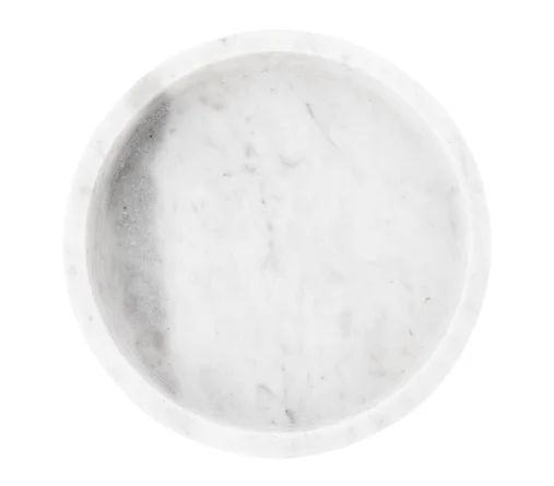 Ivy Bronx Huntsberry Round Carved Marble Coffee Table Tray | Wayfair North America