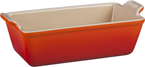 Le Creuset Stoneware Heritage Loaf Pan, 9" x 5" x 3" (1.5 qt.), Flame | Amazon (US)