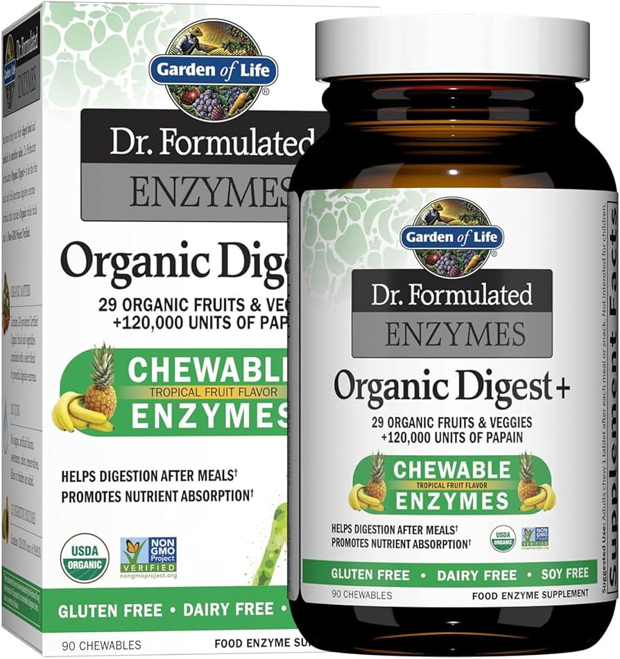 Garden of Life Dr Formulated Digestive Enzymes with Papain, Bromelain, Lipase for Digestion & Nut... | Amazon (US)