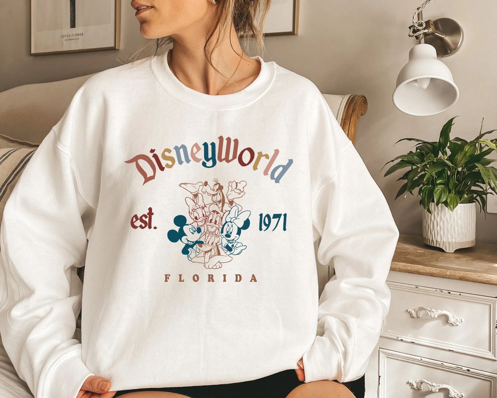 Retro Mickey and Friends Disneyworld Est 1971 Sweatshirt - Etsy | Etsy (US)