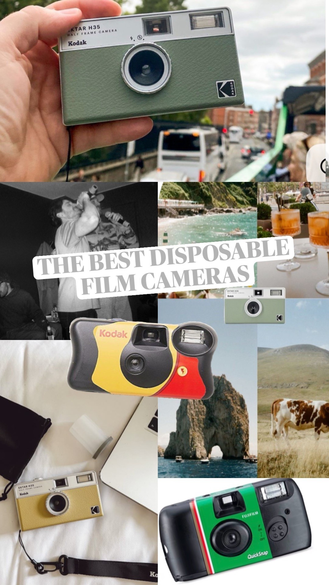 A true disposable OR a half frame reusable film!
Reusable film cameras (the green Kodak) take 35mm film, but have the function and style of a disposable camera!

#LTKSaleAlert #LTKdayinmylife