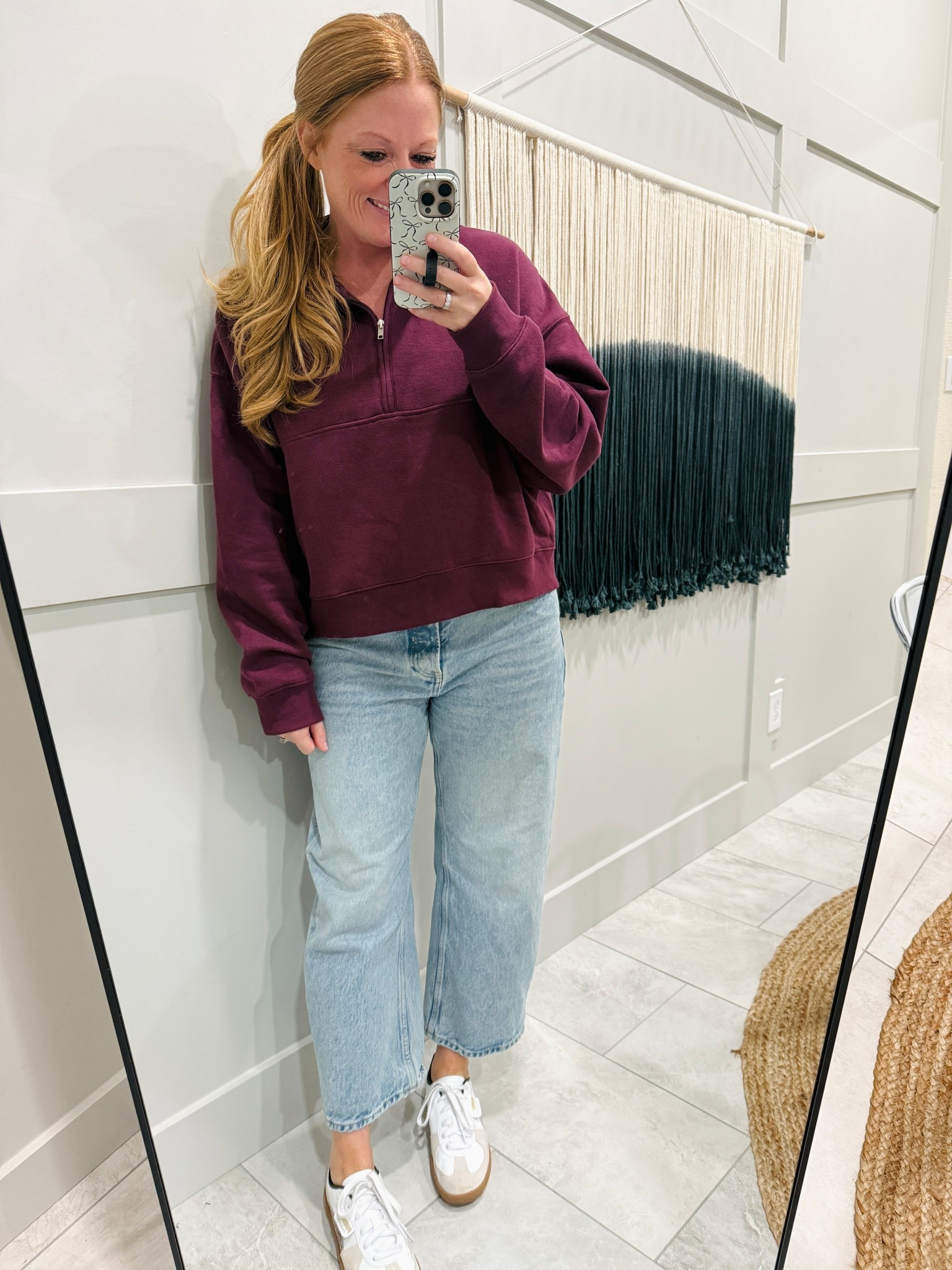 Walmart sweatshirt! Sized up 2 to an XL so that it wasn't so cropped