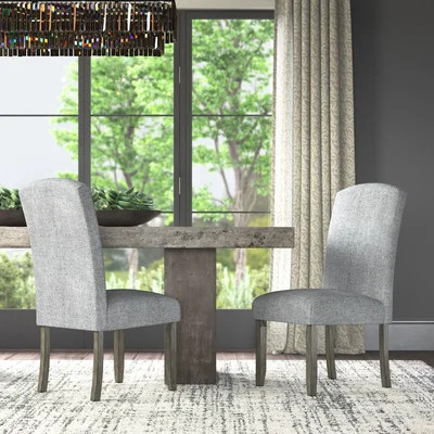Lanford Upholstered Parsons Chair in Gray | Wayfair North America