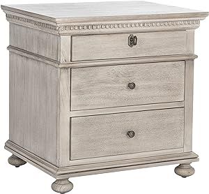 Safavieh Light Grey (Fully Assembled) Couture Home Collection Allisyn 3-Drawer Wood Nightstand | Amazon (US)