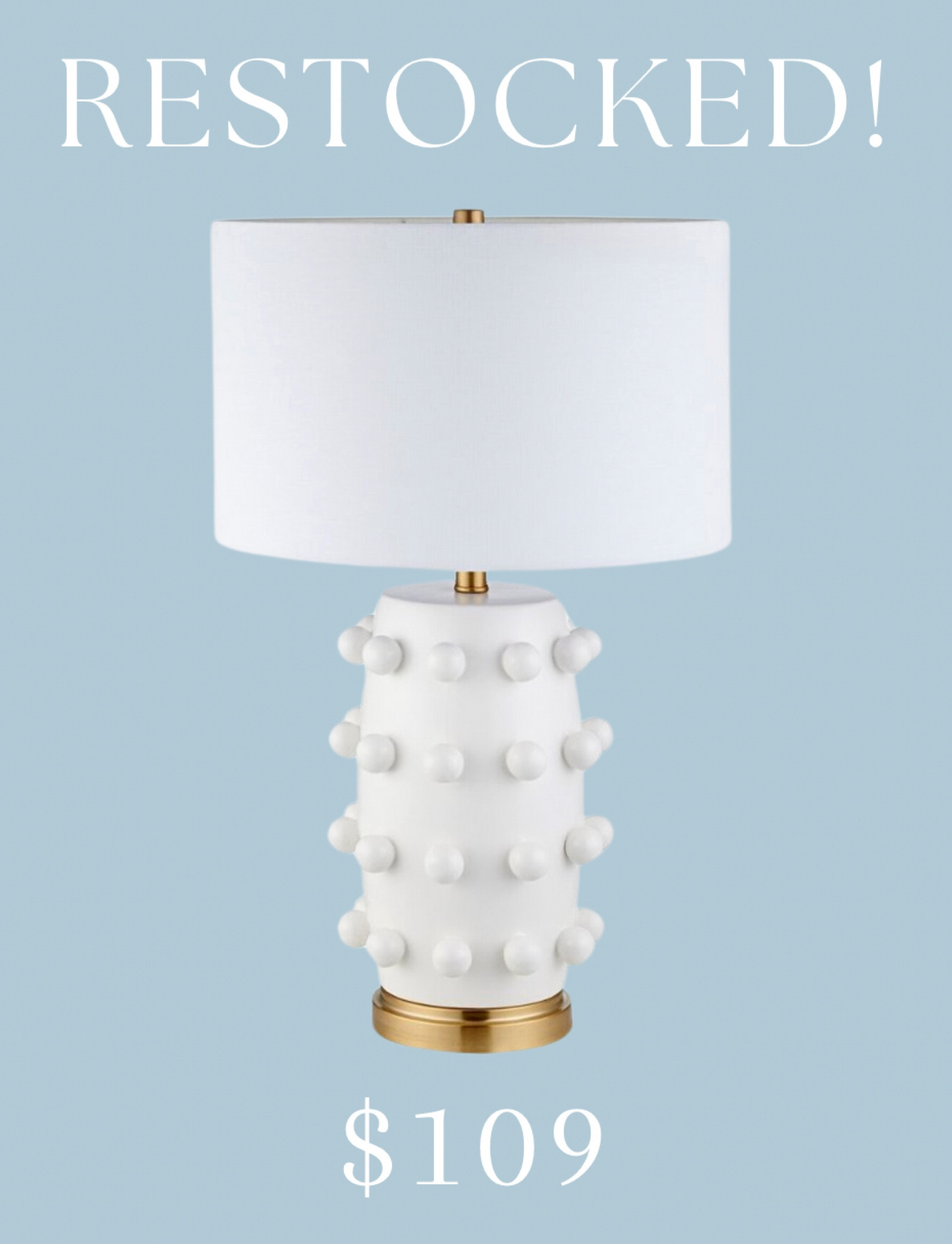 Designer dupe dot lamp under $130 back in stock!!!🤩

Home Decor, Grandmillennial, Lamp, Look for Less, Visual Comfort 

#LTKHome