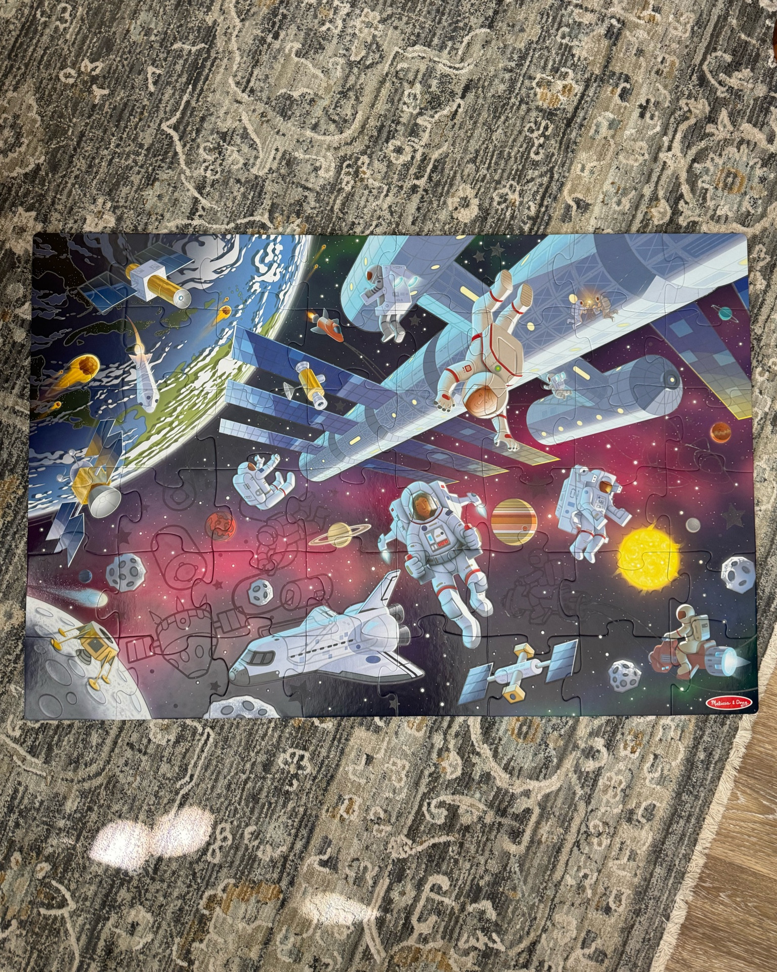 Massive floor puzzle — Ollie loves this! He’s in a really big puzzle phase and he loves the giant floor ones to do together. This one glows in the dark! 

Melissa and Doug, Astronaut puzzles, floor puzzles, toddler activities, toddler puzzles, toddler gift idea 

#LTKKids #LTKFindsUnder50 #LTKFamily